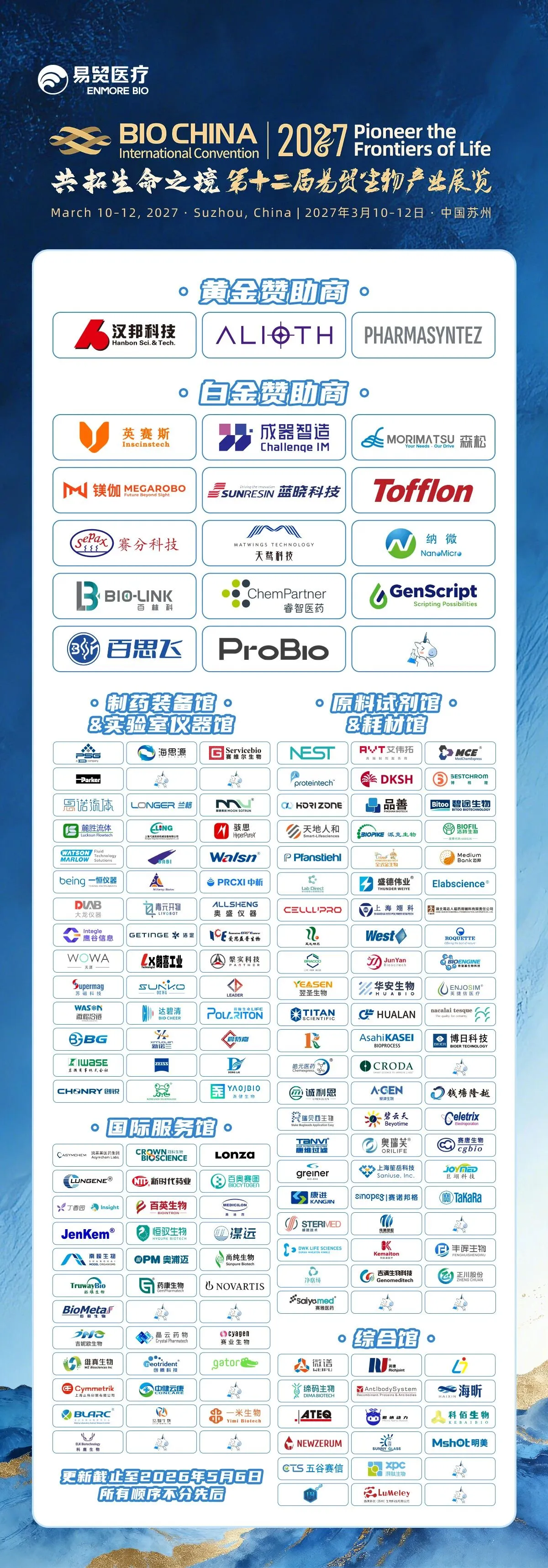 别等了！已有200+展商提前11个月，订下BIOCHINA2027展位！